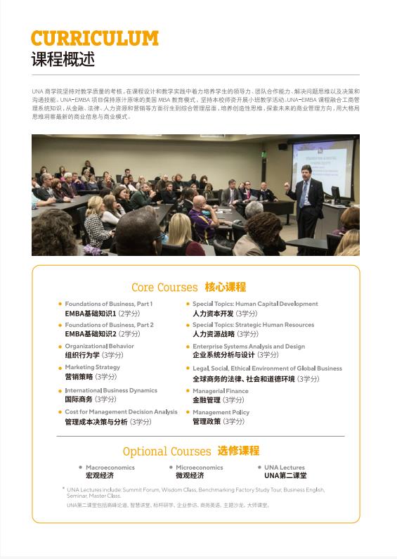 美國北阿拉巴馬大學EMBA招生冊