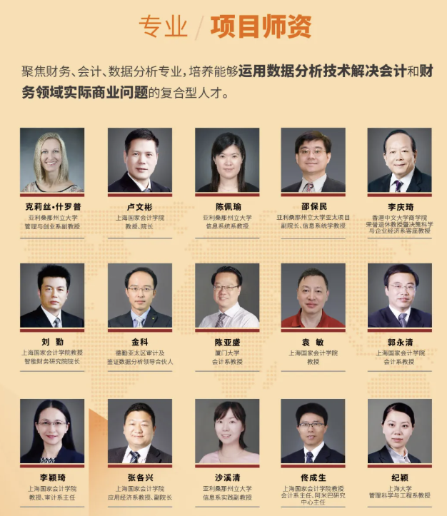 上海國家會計學院-美國亞利桑那州立大學MiM會計(數據分析)碩士 上海國家會計學院-美國亞利桑那州立大學MiM會計(數據分析)碩士